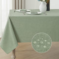 Waterproof Tablecloth Sage Green Rectangle 52x70 Table Spillproof Fabric