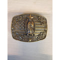 Our Lady Of Guadalupe Virgin Mary Belt Buckle American Flag Western New