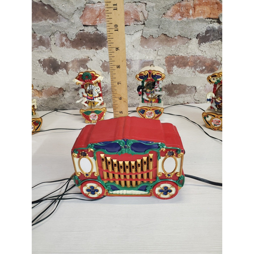 Mr Christmas Holiday Carousel Animated Musical Calliope Organ Horses Display Set