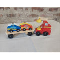 Melissa & Doug Wooden Toy Truck Magnetic Crane Car Carrier Race Cars Kids 3+