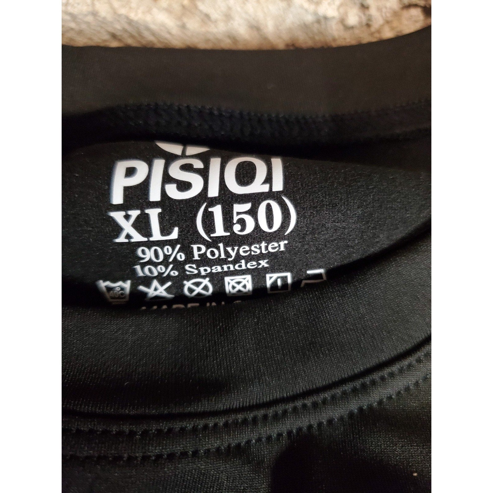 PISIQI Youth Thermal Underwear Set Sz 10Black Long Sleeve Polyester Spandex Base