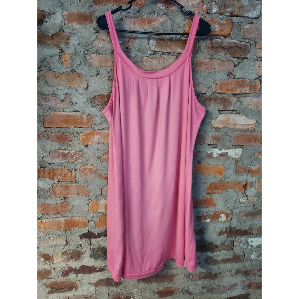 Ekouaer Womens Nightgown Sleep Dress 2XL Pink Sleeveless Chemise Loungewear