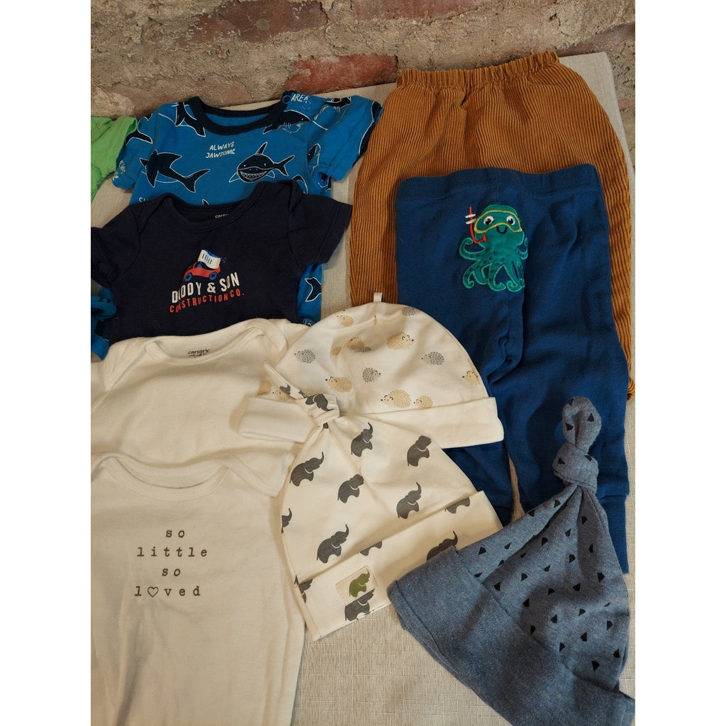 Calvin Klein Carters Baby Infant Clothes Lot 3-6mo Bodysuits Hoodie Jacket Pants