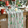 Christmas Tree Sheer Table Runner Holiday Winter Dining Table Party Decor