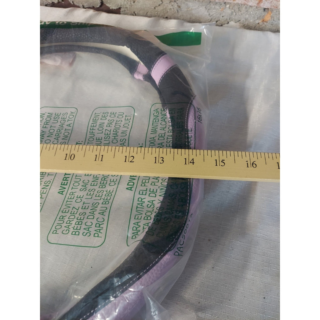 Steering Wheel Cover 14.5" Purple Universal Fit Car Truck SUV Auto Leather