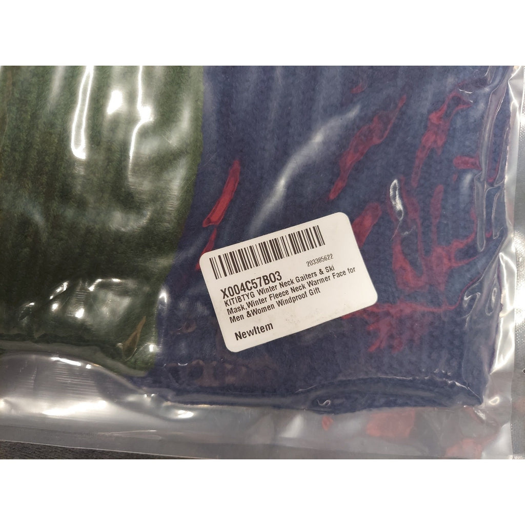 KITIBTYG Mens Womens Neck Gaiters Ski Mask Set 3 Winter Fleece Lined Multicolor