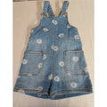 Wonder Nation Toddler Girls Denim Shortalls 2T Light Blue Daisy Floral Print