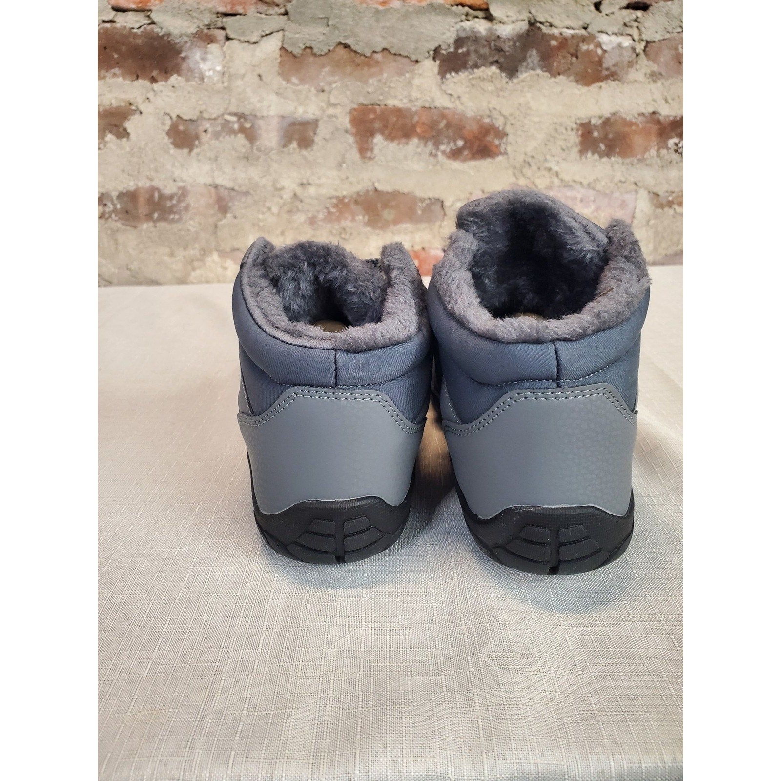 Winter Warm Ankle Boots Faux Fur Lined Outdoor Hiking Womens 6.5 Wide Barefoot