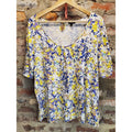 Talbots Woman Womens Top Blouse Size 1X Plus Multicolor Abstract Print Knit