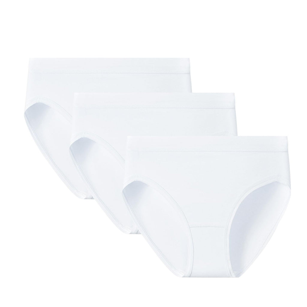 VAANDER Womens White Panties Briefs Size S Nylon Spandex 3 Pack