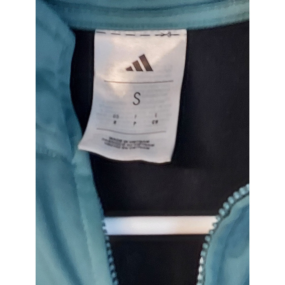Adidas Unisex Boys Tracksuit Set S Small Teal Blue Black Full Zip Athletic