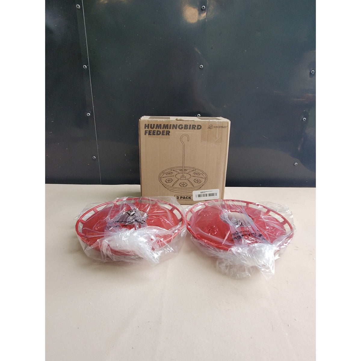 Kingyoyo Hummingbird Feeder 2 Pack Hanging Red Dish Outdoor Garden Bird Feeder