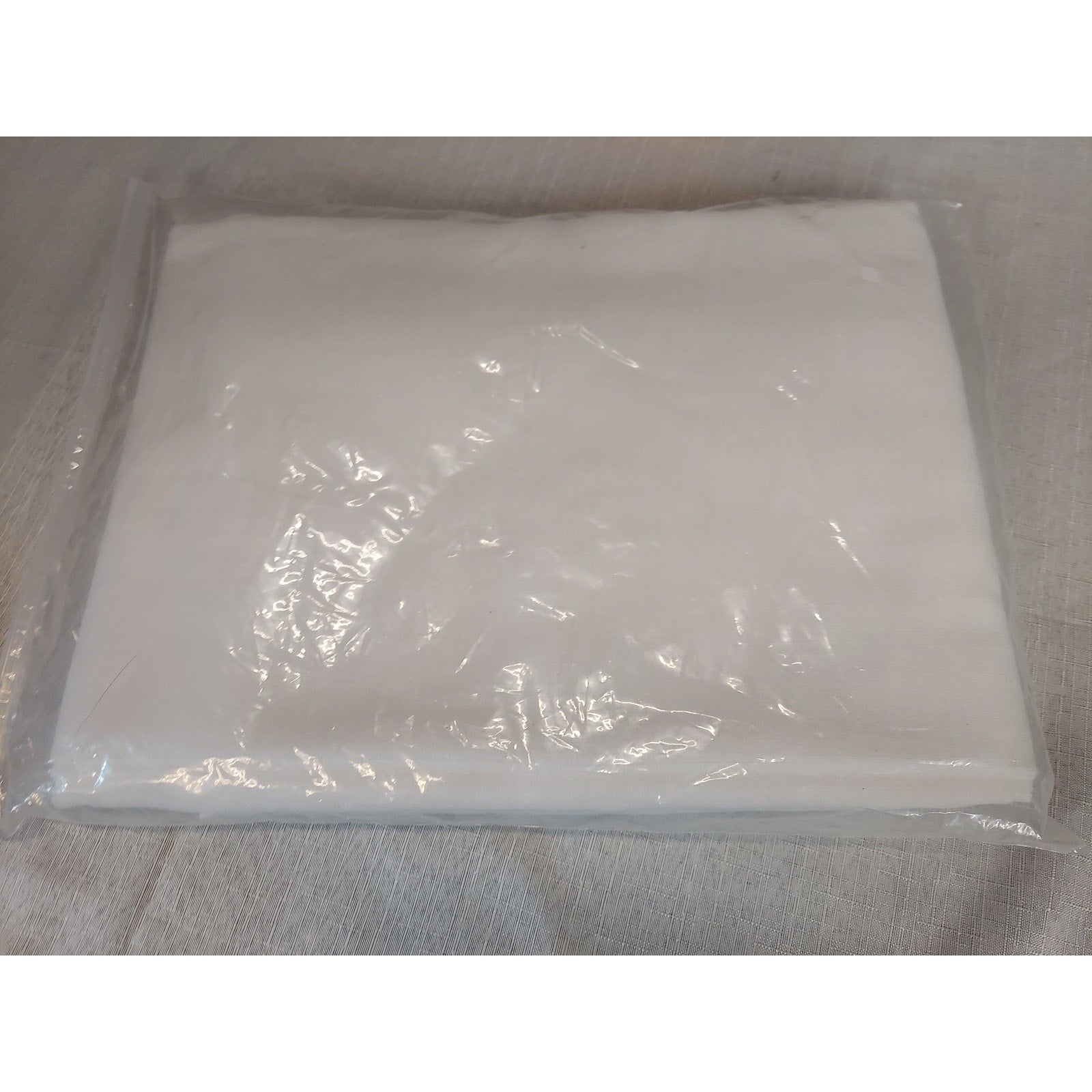 New Linen Semi Sheer Curtain 2 Panels Cream Tan 84 Inches Long