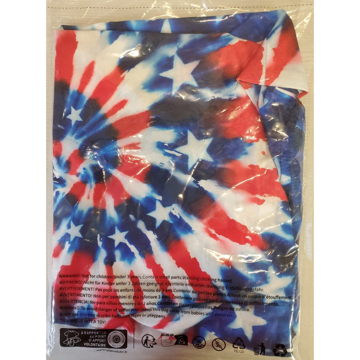 Enlifety Kids T Shirt Size 9 12 Patriotic Fourth of July Tie Dye Red White Blue