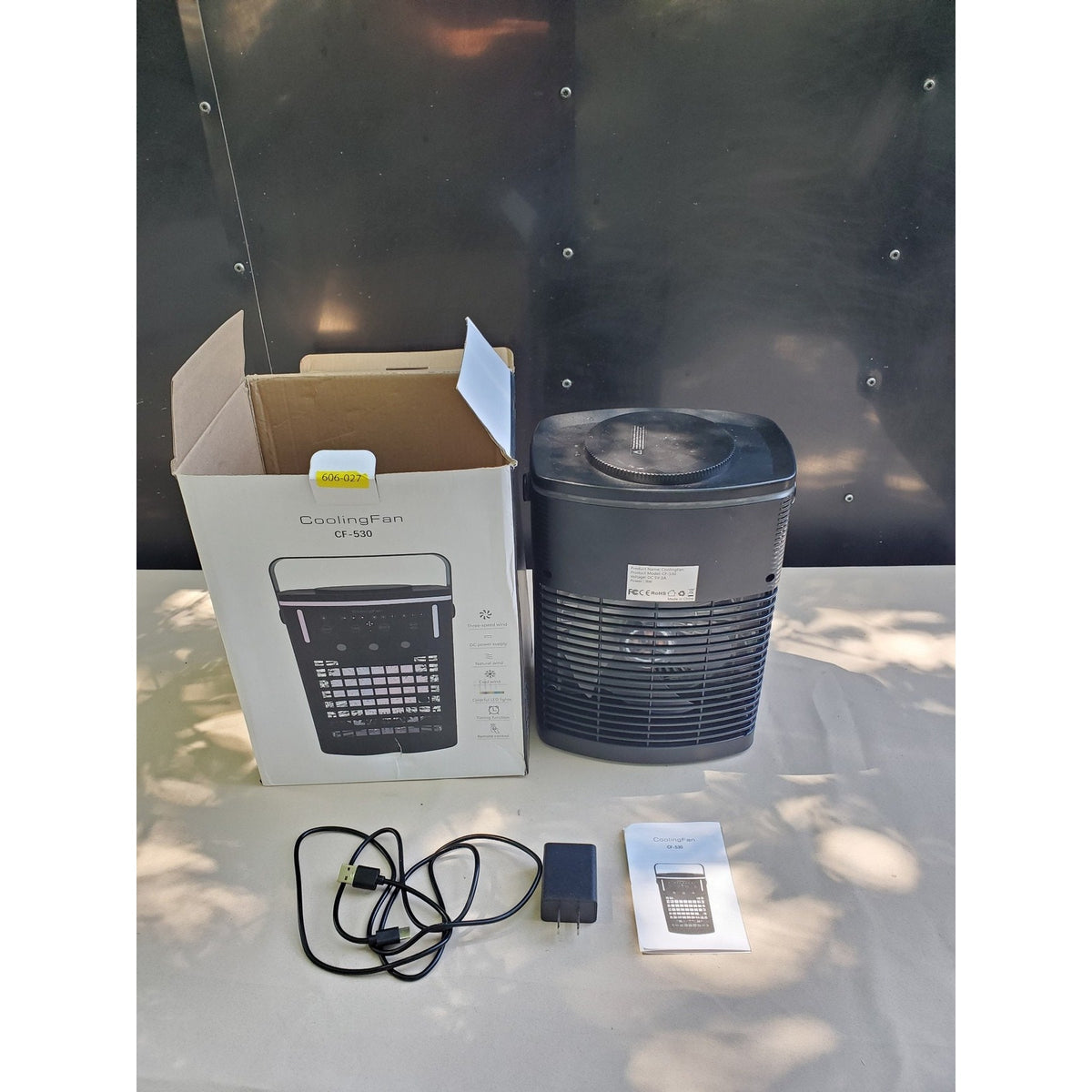 CoolingFan CF-530 Portable Evaporative Air Cooler Humidifier LED Remote 3 Speed