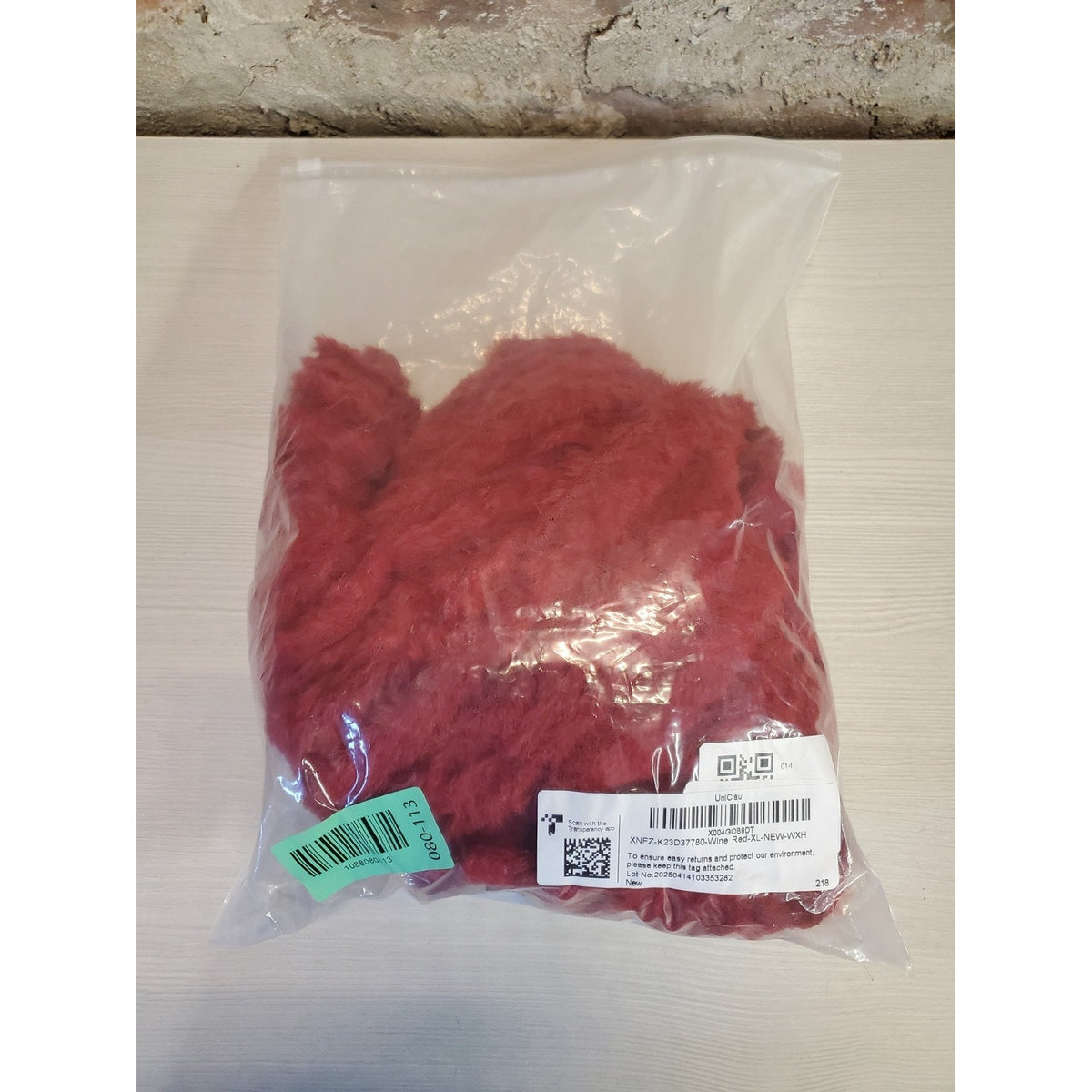 Womens Red Furry Long Sleeve Mini Dress XL Off Shoulder Criss Cross Back Party