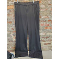 Eddie Bauer Womens Pants Sz 20 Black Linen Cotton Blend Wide Leg Casual Relaxed