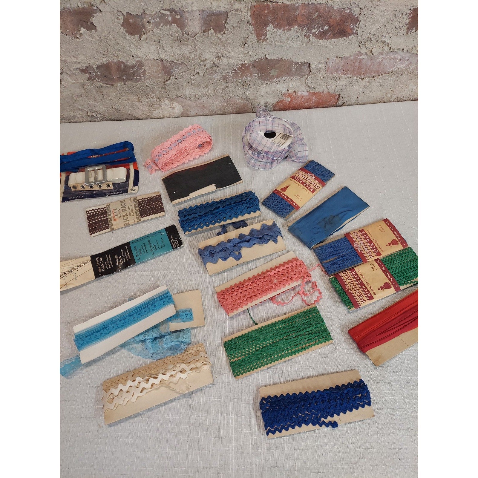 Bundle Vintage Rick Rack Lace Ribbon Lot Assorted Colors Sewing Trim