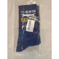 Mens Socks Ill Be In The Garage Wrench Graphic Blue Yellow Funny Mechanic