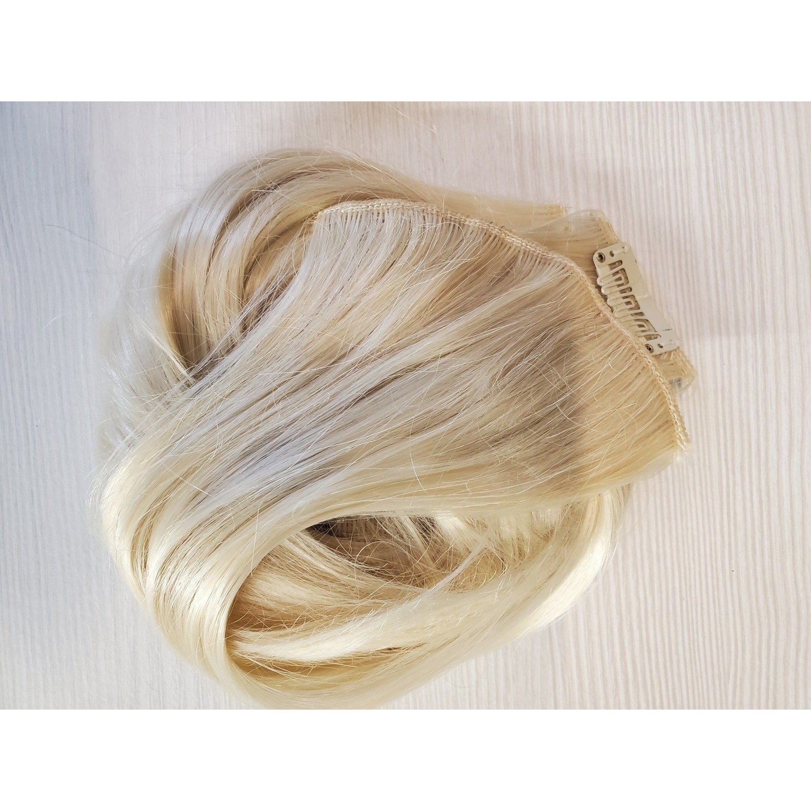 Platinum Blonde 613 Clip In Hair Extensions Long Straight Womens Full Head