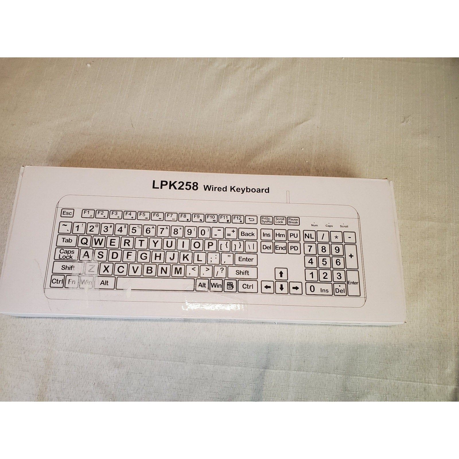 LPK Wired Keyboard LPK258 Black Full Size USB Numeric Keypad PC Laptop Desktop