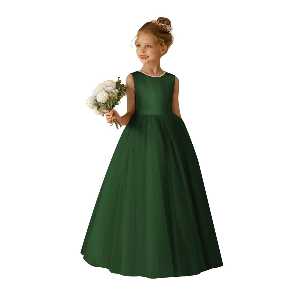 Rosi Girls Flower Girl Dress Gown Sz 4T Emerald Green Formal Tulle New