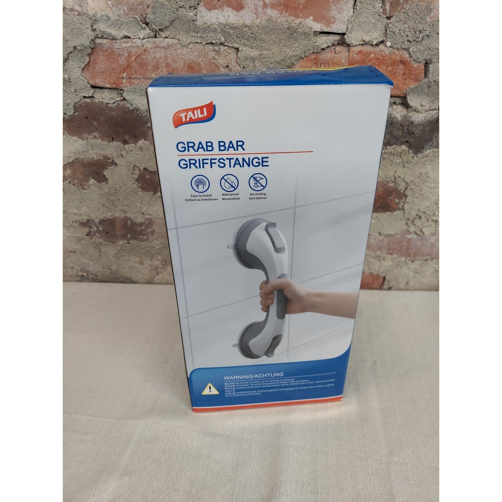 TAILI Grab Bar Suction Shower Bathroom Safety No Drilling Removable Pack of 2