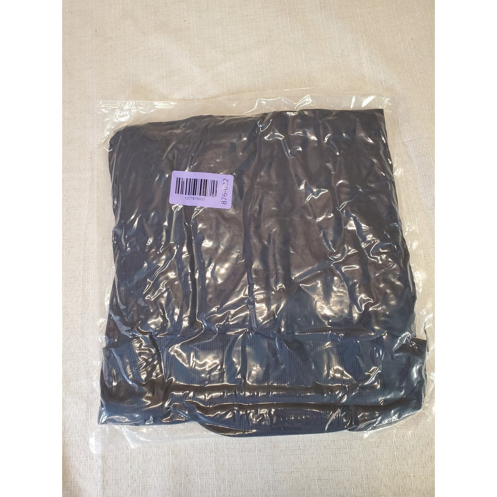 Pretty Beia Womens Strapless Bodycon Mini Dress L Navy Blue Ribbed Slit New