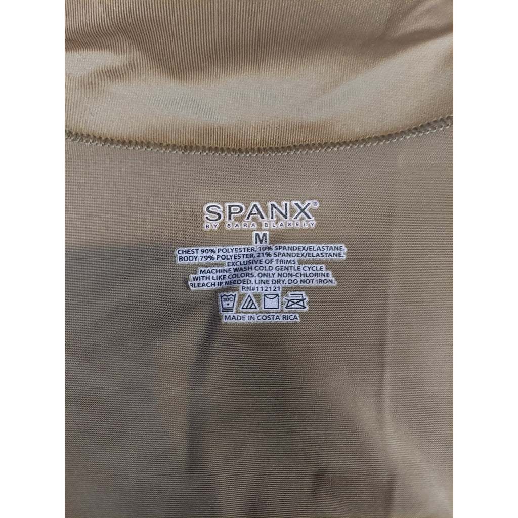 SPANX Womens Shapewear Tank Top M Brown Tan Smooth Stretch Shaper Camisole