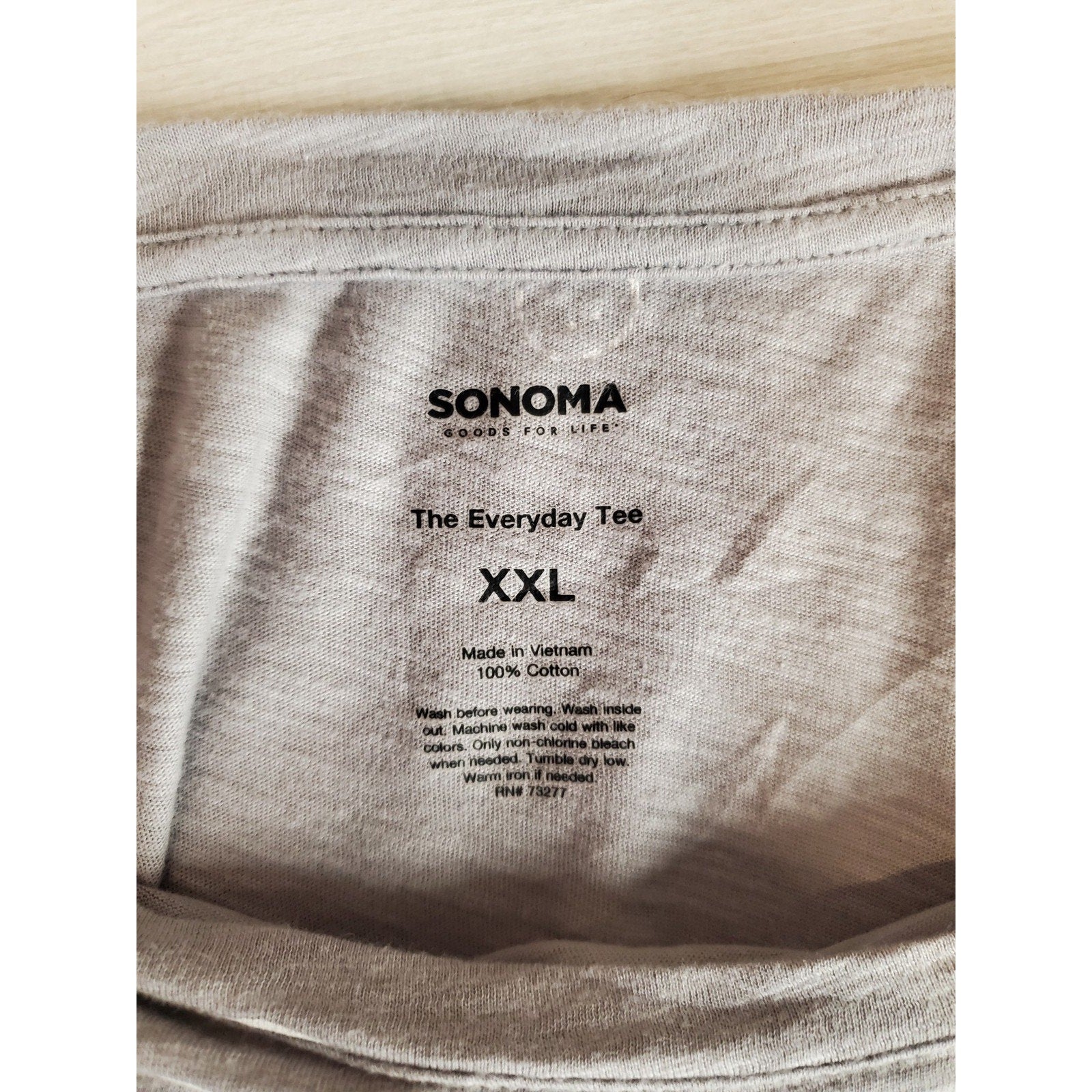 SONOMA Womens T Shirt XXL Gray Smiley Face Graphic Print Cotton Everyday Tee