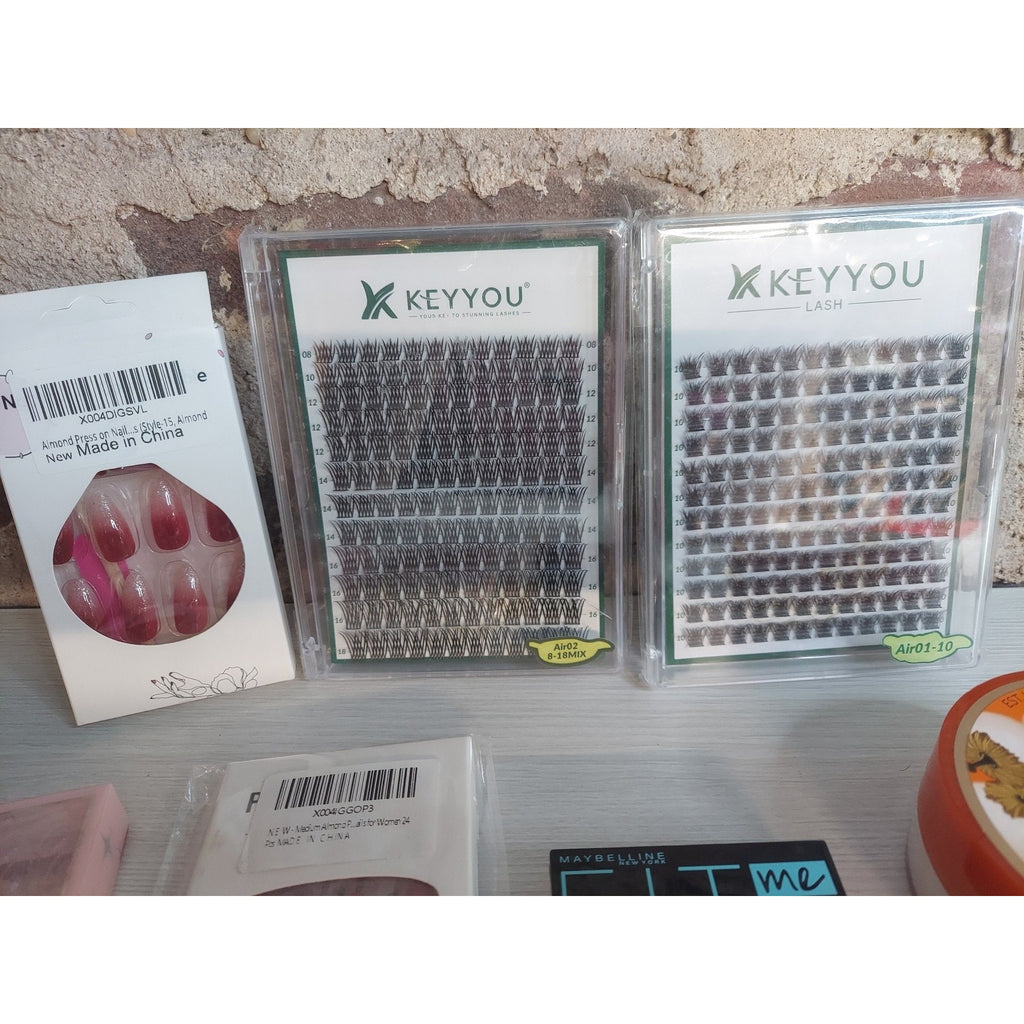 Maybelline Fit Me Airspun Loose Powder Keyyou Lash Press On Nails Makeup Lot
