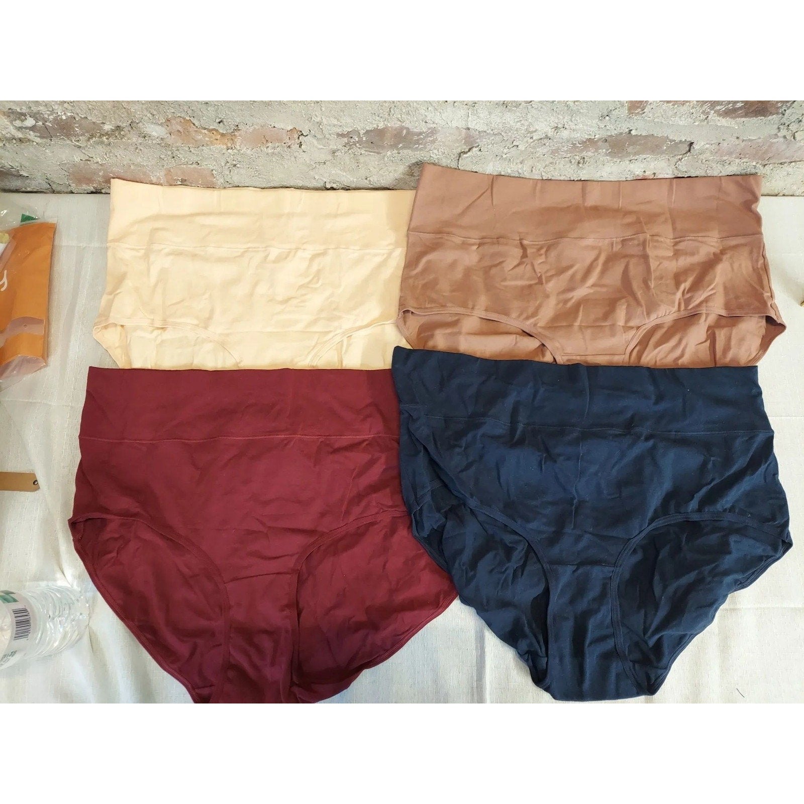 INNERSY Womens High Waist Cotton Panties 2XL Lot of 4 Multicolor Briefs