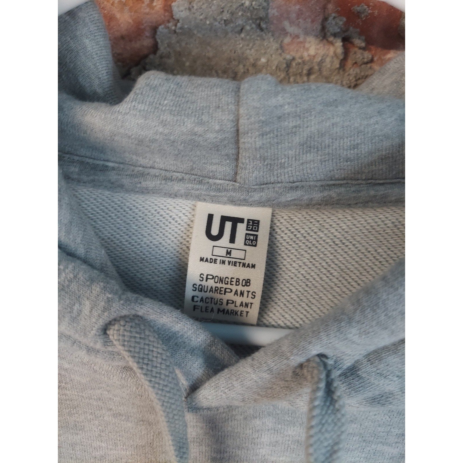 UNIQLO UT SpongeBob SquarePants Cactus Plant Flea Market Hoodie Mens Medium Gray