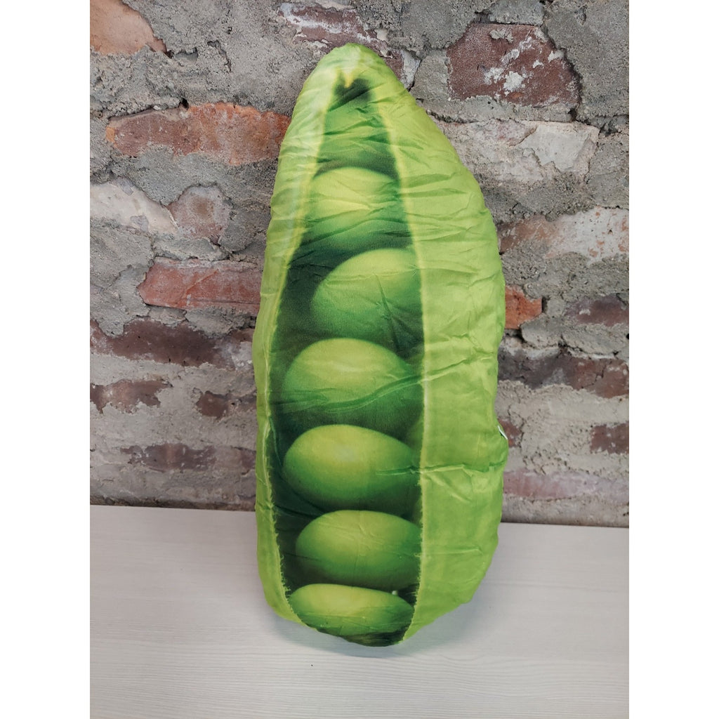 Pea Pod Plush Pillow Large 24 Inch Green Novelty Food Decor Kids Room