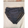 Blooming Jelly Womens High Waist Ruched Bikini Swimsuit Bottoms L Black NWT