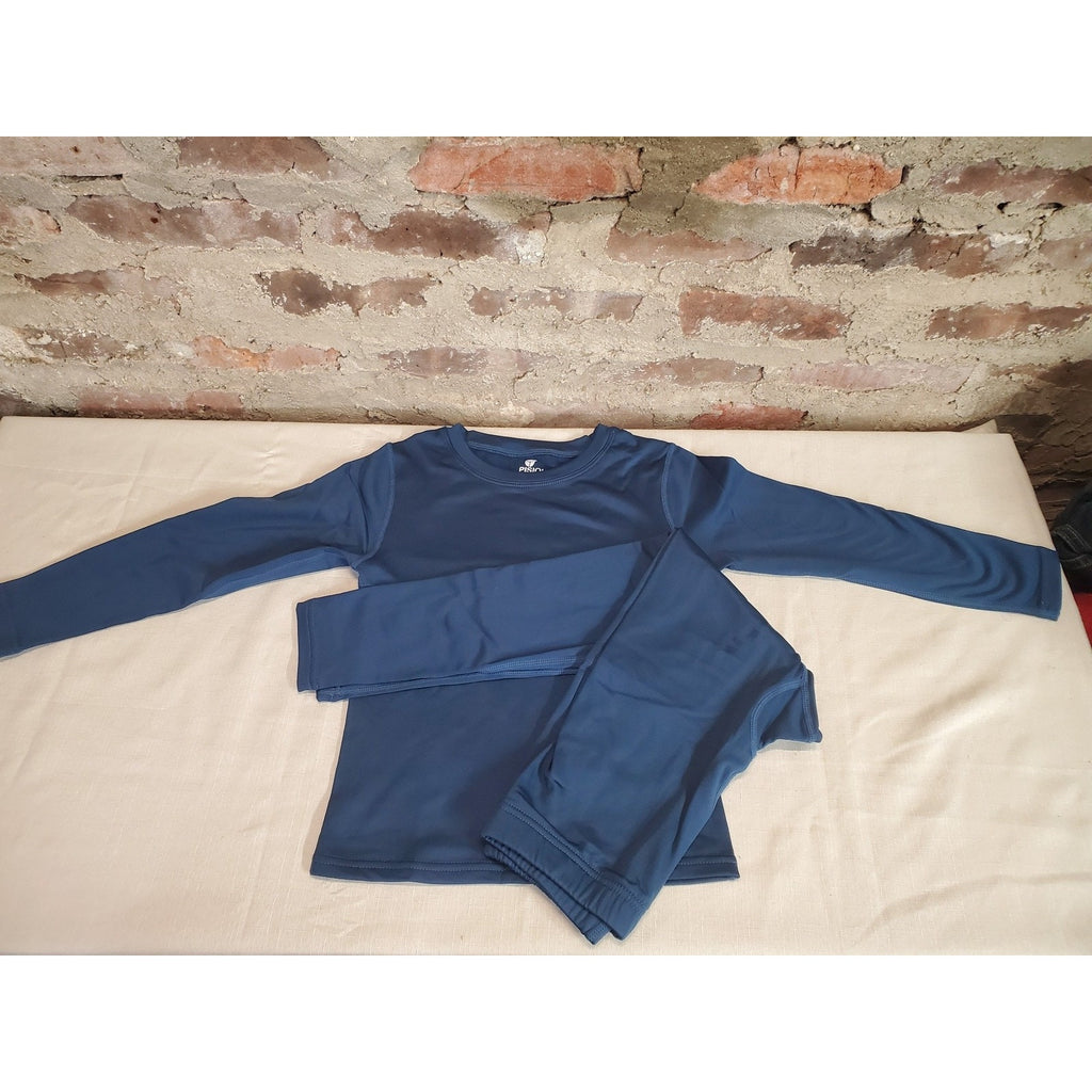 PISIQI Youth Thermal Set M Navy Blue Polyester Spandex Base Layer