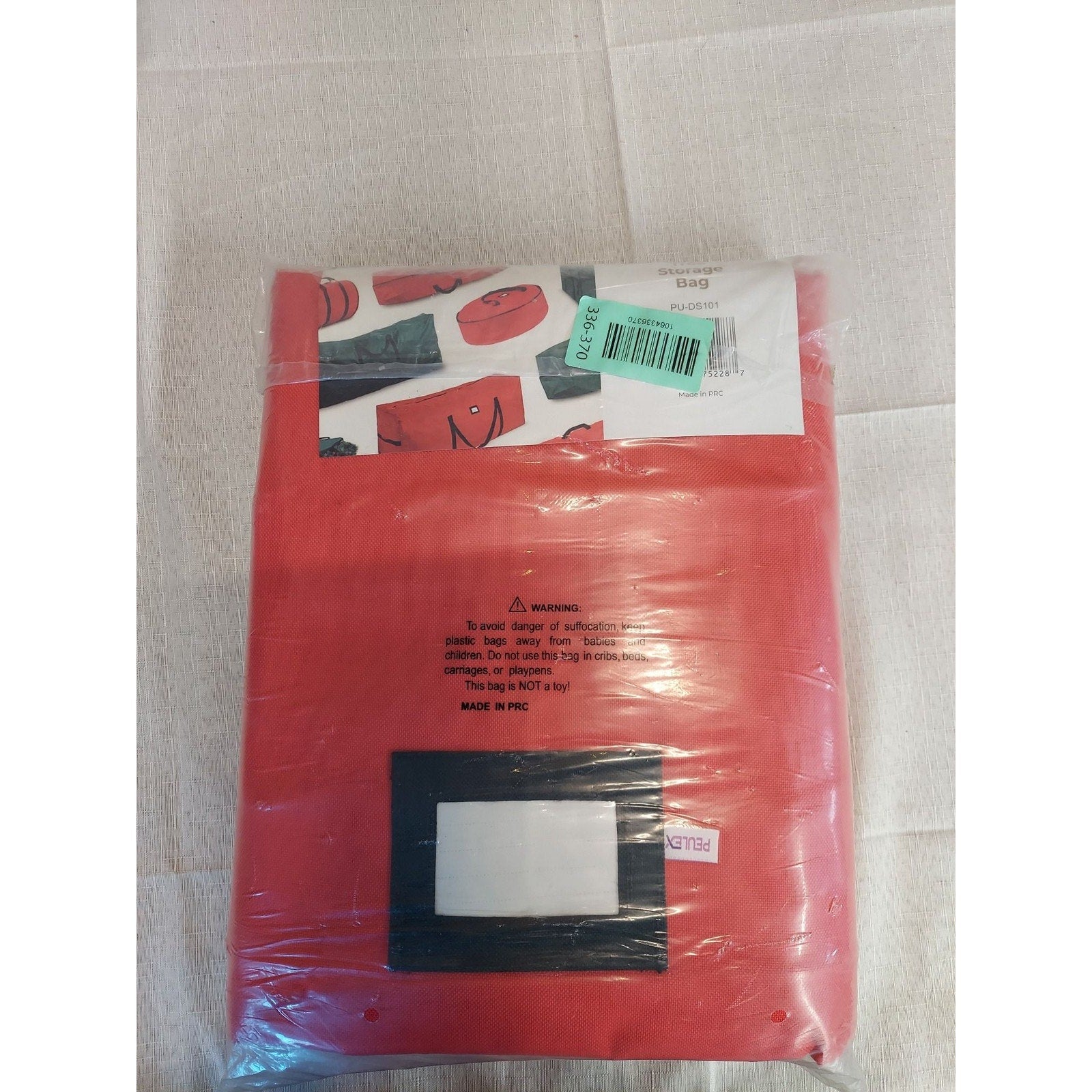 PEULEX Heavy Duty Christmas Tree Storage Bag Fits 9 FT Trees Waterproof Red Tote