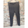 POPFIT Womens Leggings 3XL Black Ribbed Moto High Waist Pockets Athletic