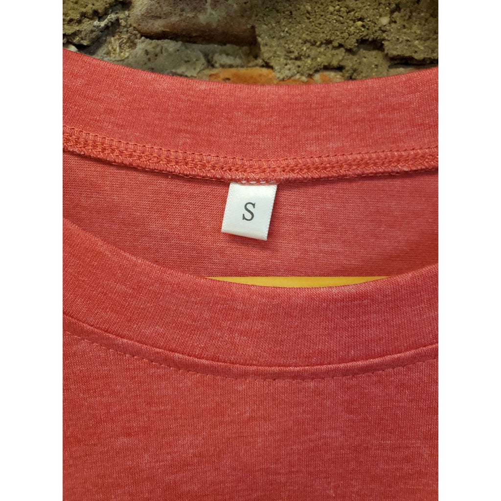 Womens Christmas Sweatshirt Small Heather Red Merry Bee Sleigh Graphic Pockets