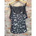Star Wars Womens M Tankini Swimsuit Swim Shorts 2 Piece Black Galactic Ships