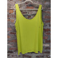 LANE BRYANT Womens Tank Top 22/24 Neon Yellow Rayon Stretch Plus Size