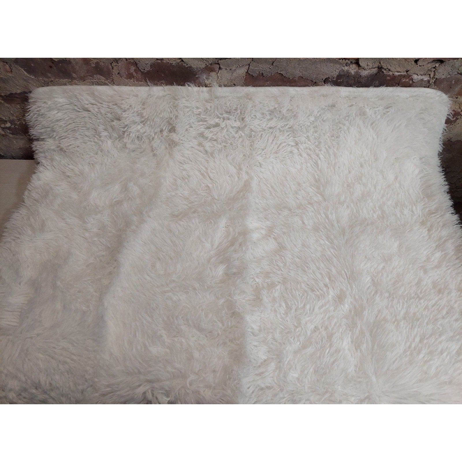 Area Rug Fluffy White Soft Plush Shaggy Non-Slip Washable 3x5'