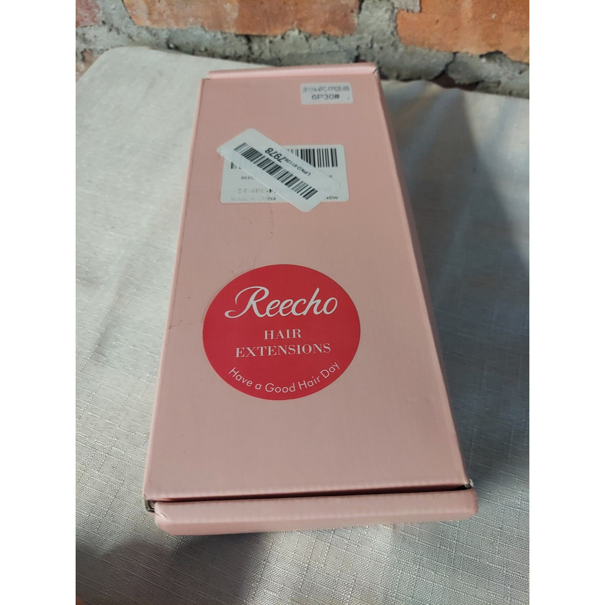 Reecho Clip In Hair Extensions Curly Brown Full Head Synthetic Weft 14" 4 pieces