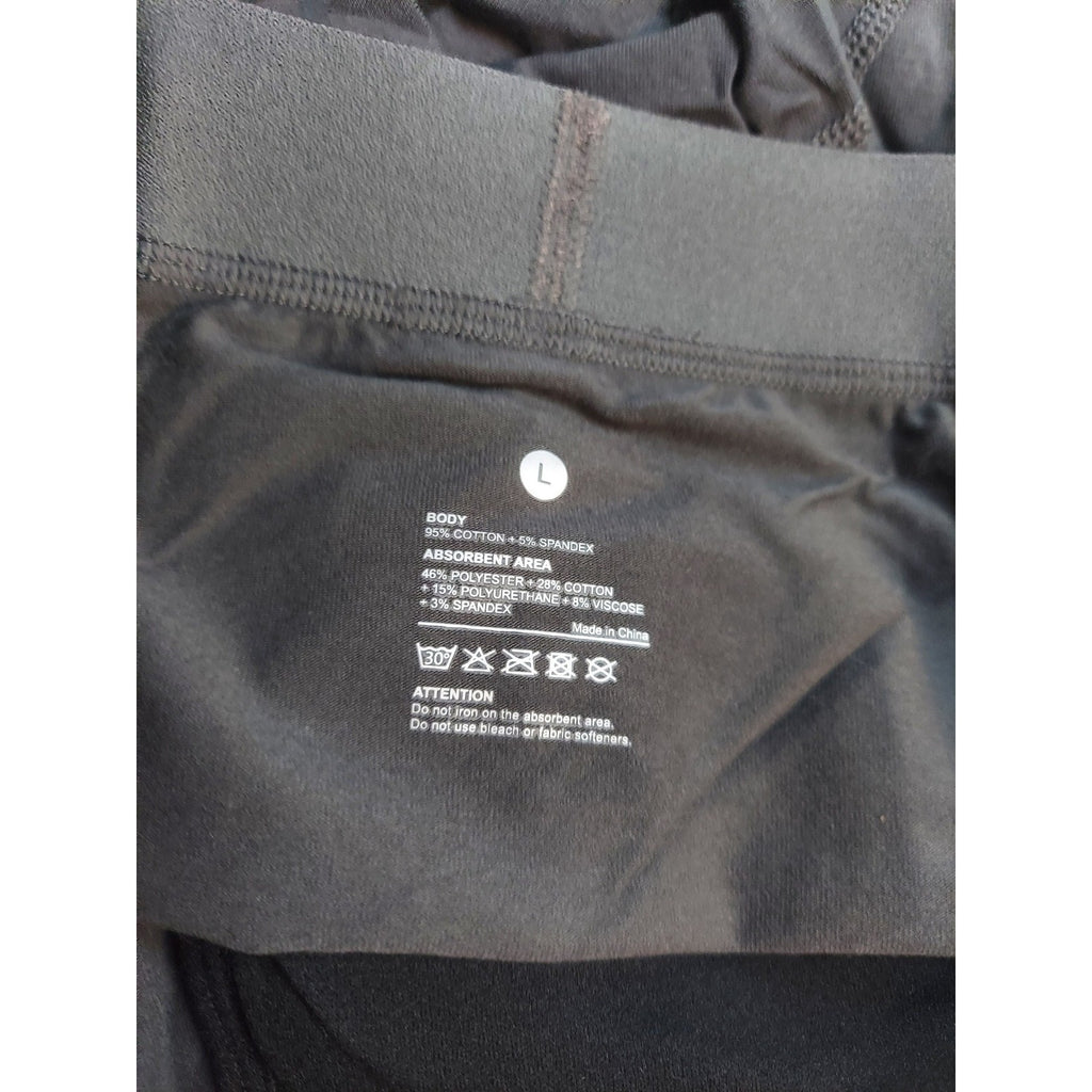 FEELINDRY Mens Incontinence Underwear Absorbent Reusable Sz L Cotton 3 Pack