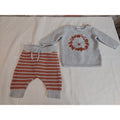 Carter's Baby Boys Lion Sweater Striped Knit Pants Outfit Set 3M Light Blue