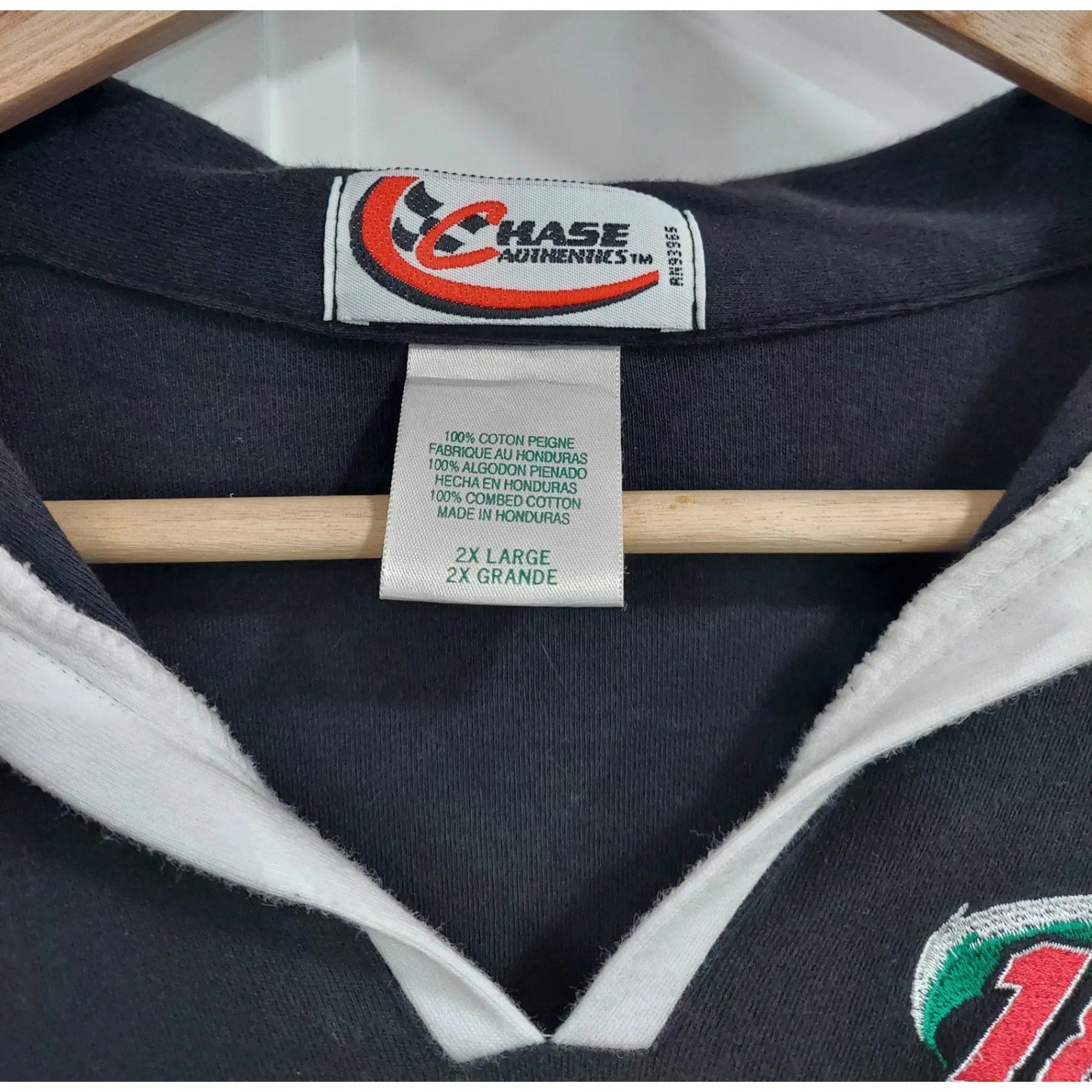 Chase Authentics NASCAR 18 Cyclon Mens Racing Polo Shirt Size 2XL Black Vintage