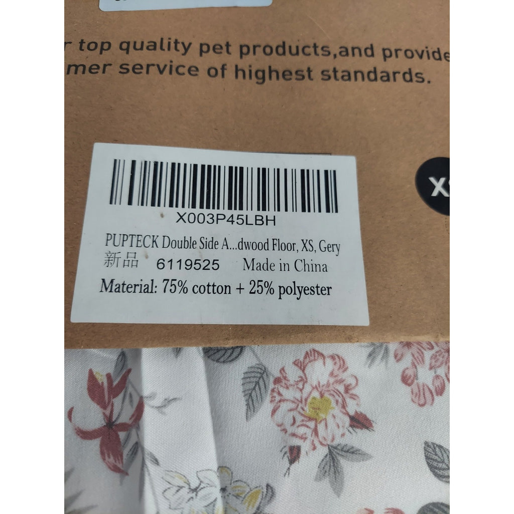 PUPTECK Dog Socks XS Gray Double Side Anti Slip Indoor Floor Paw Protection