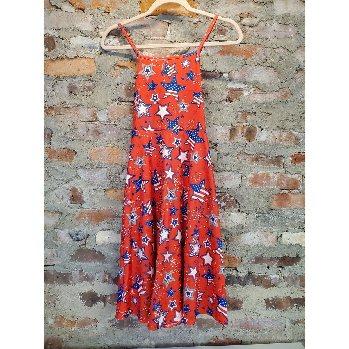Girls Dress 11 Years Patriotic Red White Blue Stars 4th Of July Sundress