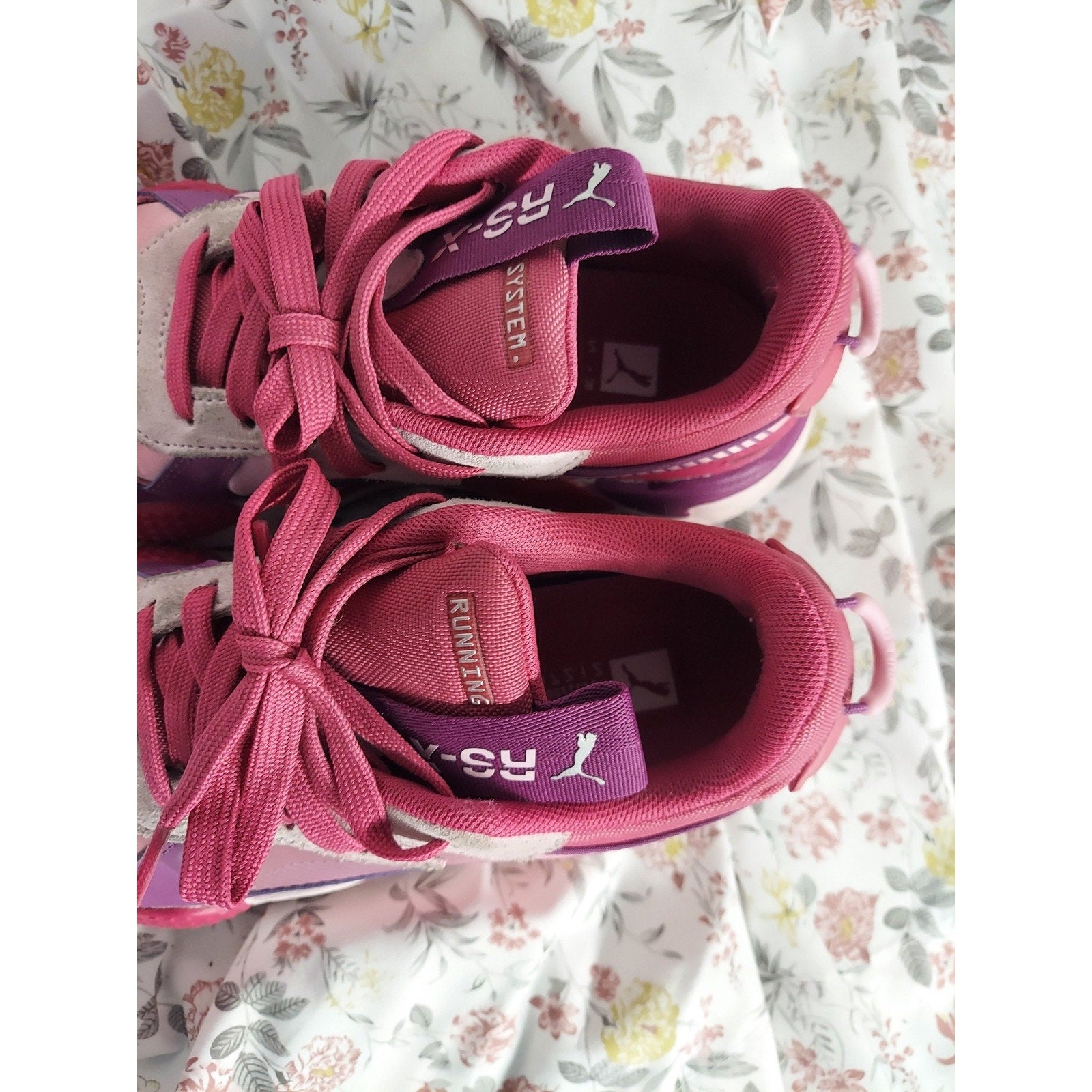 Puma RS-X Running System Sneakers Pink Purple Womens 6.5 Rose Detail