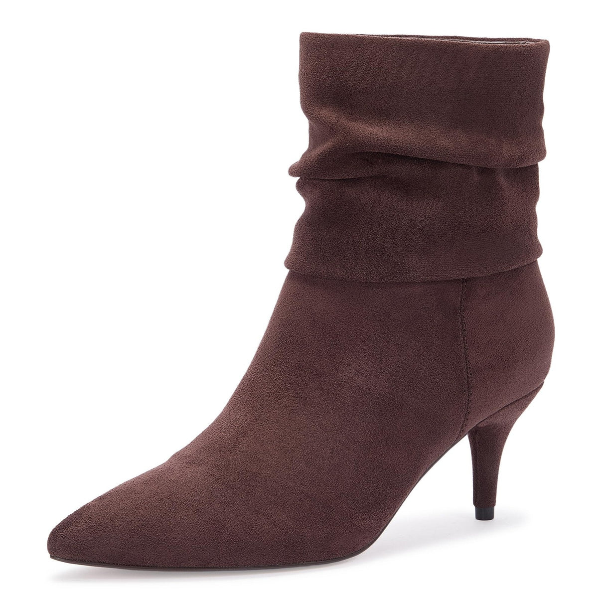 CosyFever Womens Ankle Boots 9.5W Plum Slouchy Pointed Toe Kitten Heel